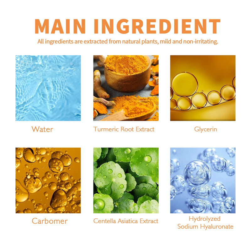 Turmeric Facial Essence, Moisturizing Lightening Spots, Acne Marks, Brightening Skin Essence