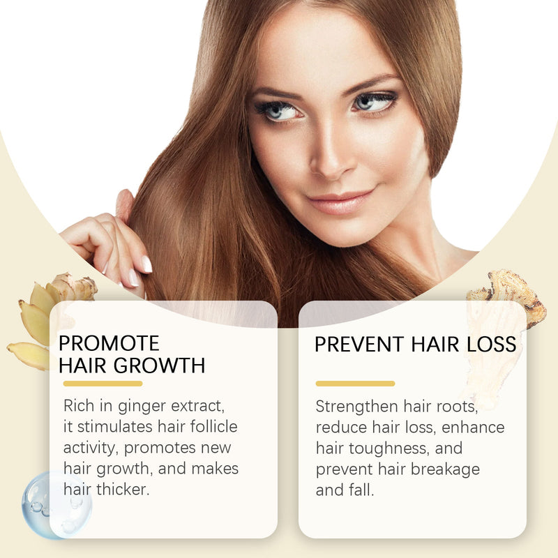 Hair Essence Spray, Volumizing Hair Hair Soft Luster Ginger Hair Care Scalp Treatment Spray