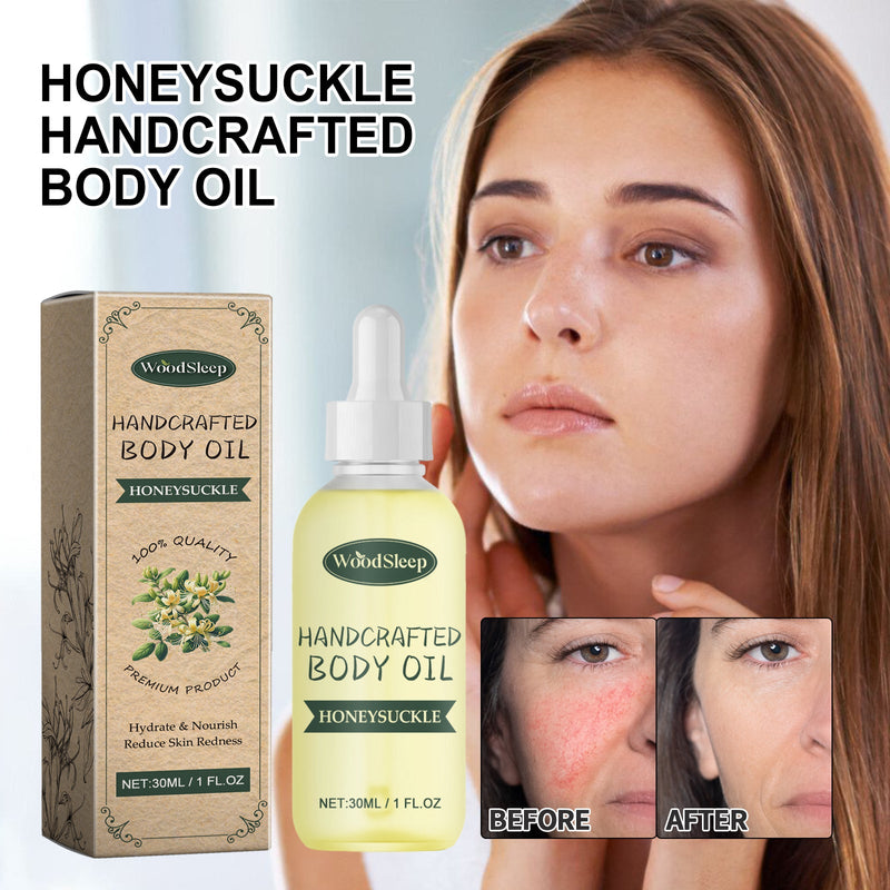 Honeysuckle Handcrafted Body Oil, Repair Facial Redness Fade Scar Multi-Purpose Body Essential Oil