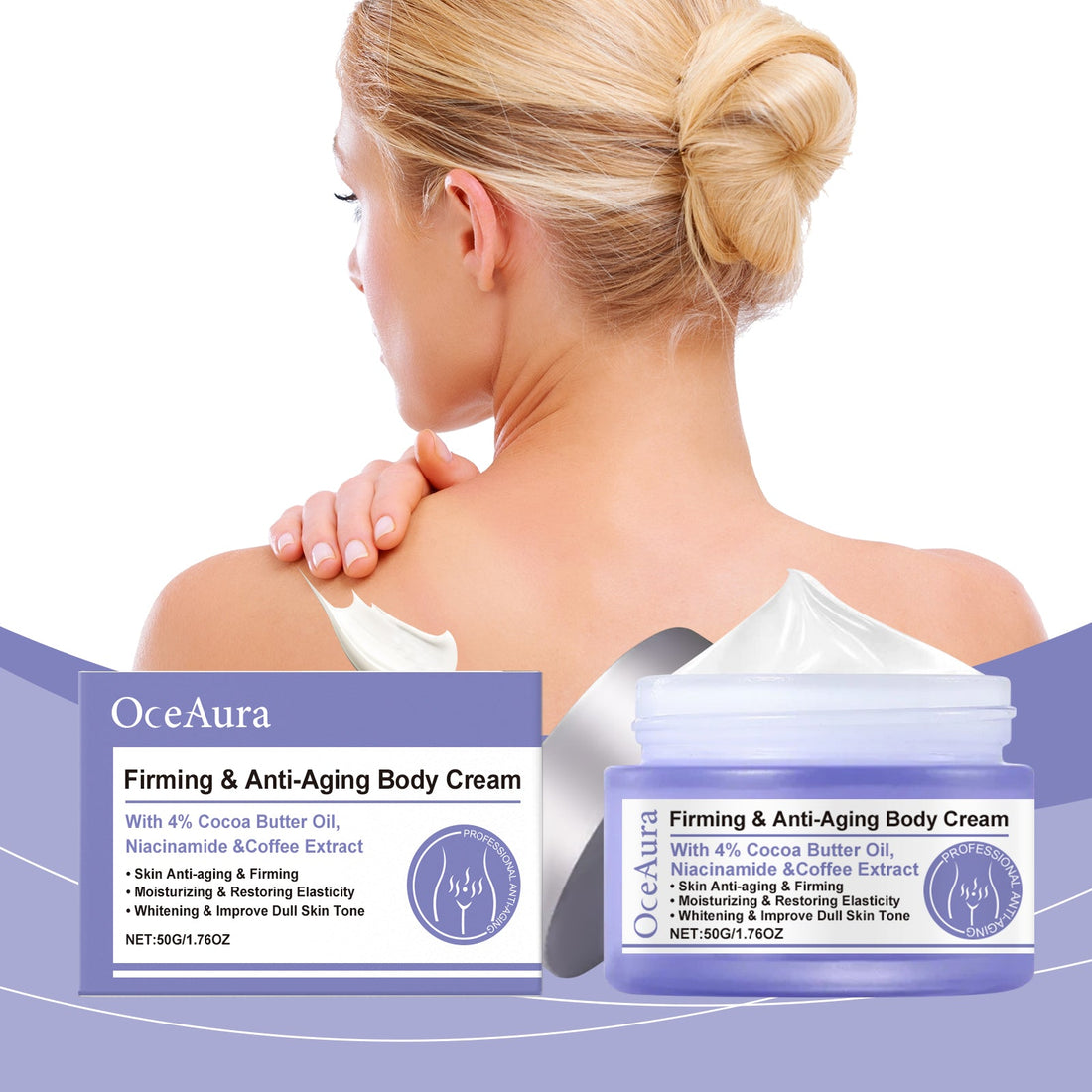 OceAura Daily Body Cream - Moisturizing & Hydrating Body Skin Care