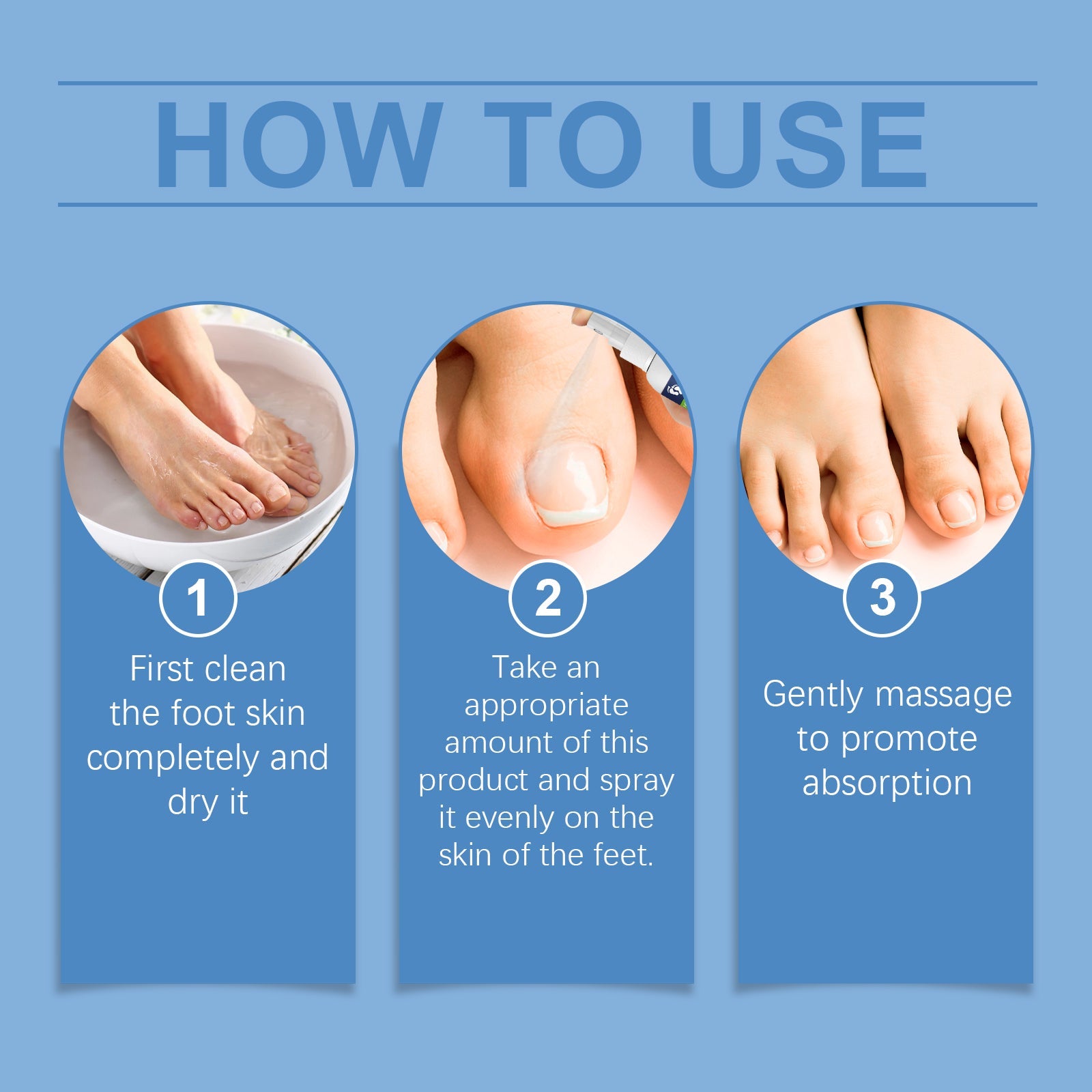 Foot Care Spray Gentle Cleansing And Brightening Manicure And Nails Daily Care Spray