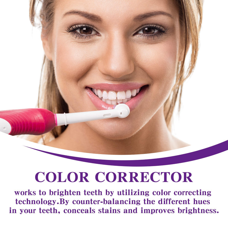 Jaysuing Purple Brightening White Toothpaste, Cleaning Stains Fresh Breath Brightening And Whitening Teeth Toothpaste