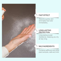 Foot Antiperspirant Spray, Quick Antiperspirant To Remove Foot Odor And Improve Foot Perspiration Long-Lasting Refreshing Treatment Spray