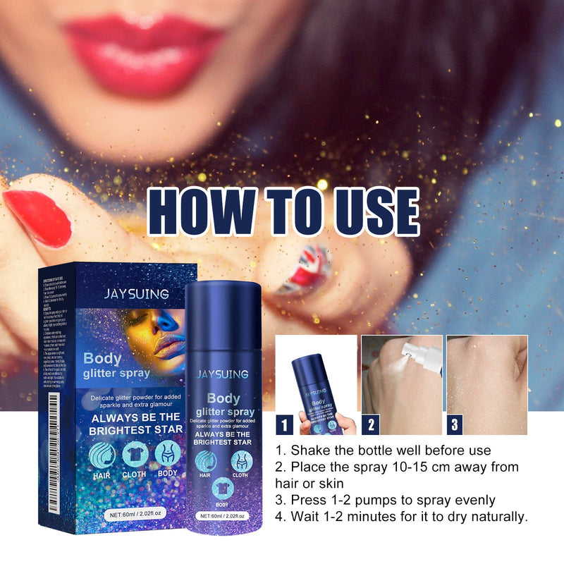 Flash Spray, Party Atmosphere Brightening Glitter Powder Highlighter Spray