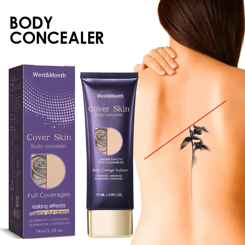 West&Month Body Concealer, Waterproof Cover Tattoo Scars Birthmark Invisible Body Concealer