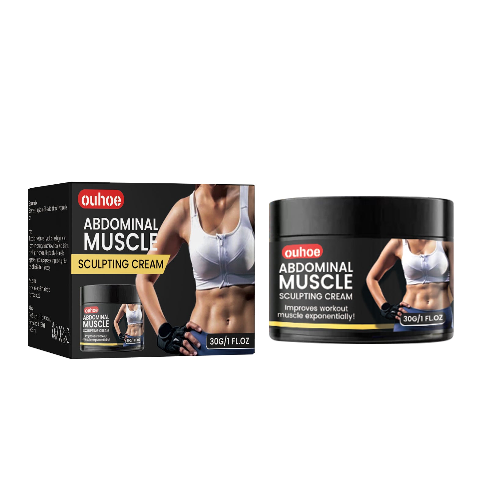 Abs Sculpting Cream, Fitness Exercise Vest Line Firming Sculpting Abs Cream
