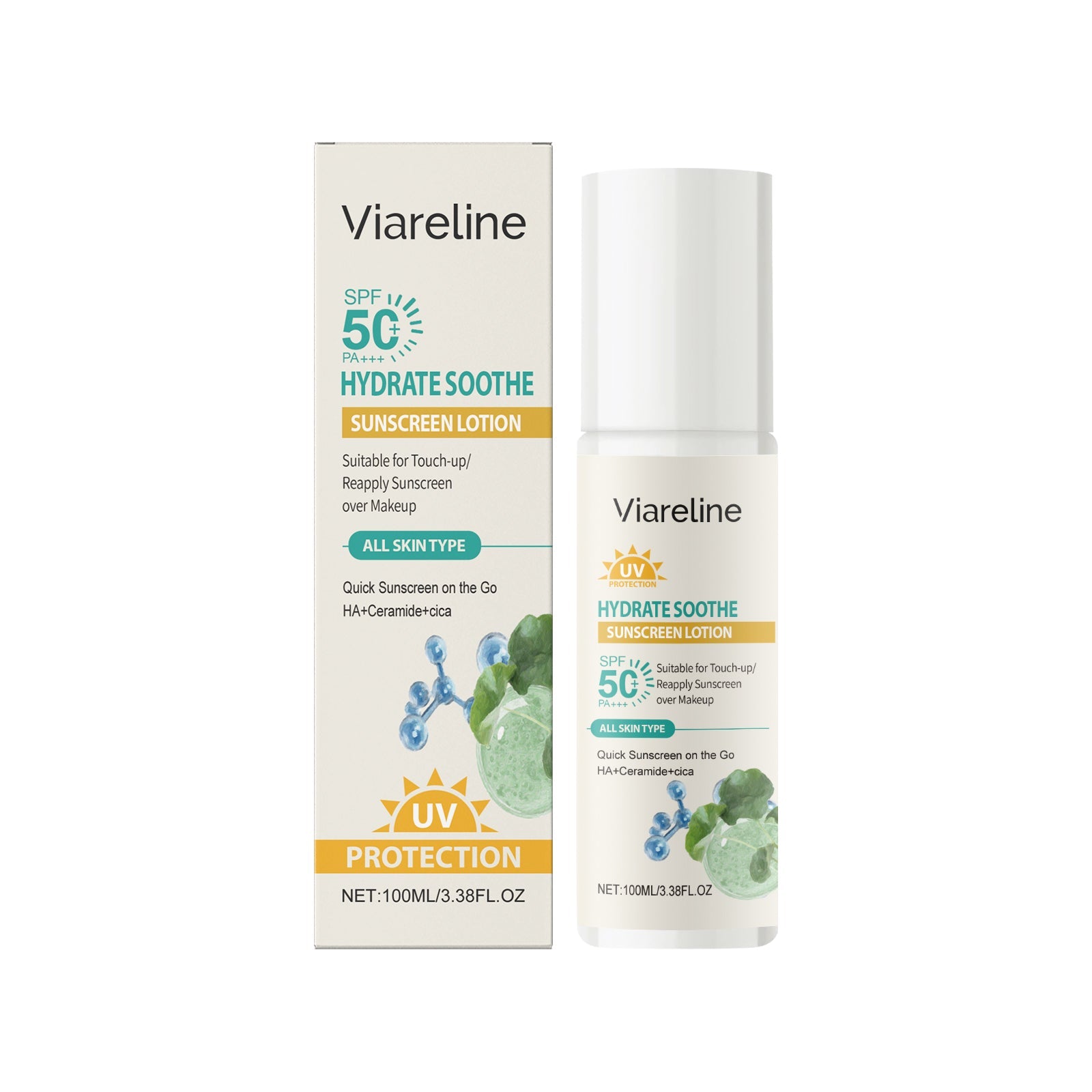 Viareline Moisturizing Protective Emulsion Hydrates And Moisturizes The Water Temperature, Refreshing And Comfortable Care For The Skin