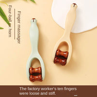 Hand Massage Roller - Wooden Roller Finger Massager for Joint and Meridian Therapy, Hand Massage Tool