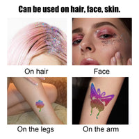 Eelhoe Flash Tattoo Skin Glue Painting Eye Makeup Glitter Glitter Face Body Skin Tattoo Glue