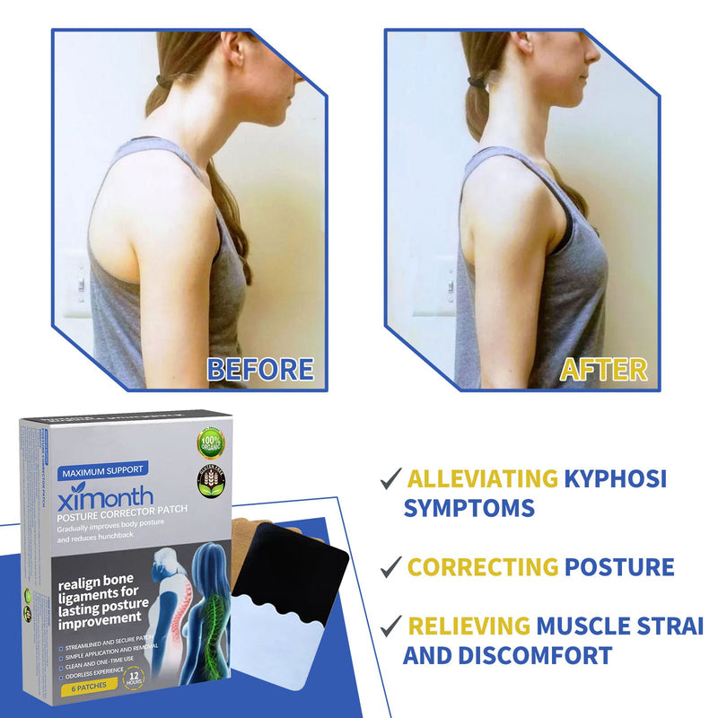 Postural Correction Patch, Shoulder Lumbar Spine Back Posture Correction Back Anti-Hunchback Body Care Patch