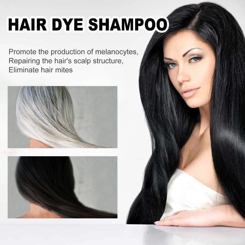 EELHOE White To Black Dyed Shampoo (Natural Brown) Polygonum Multiflorum Essence Moisturizing, Cleaning And Repairing Black And Smooth Hair Shampoo