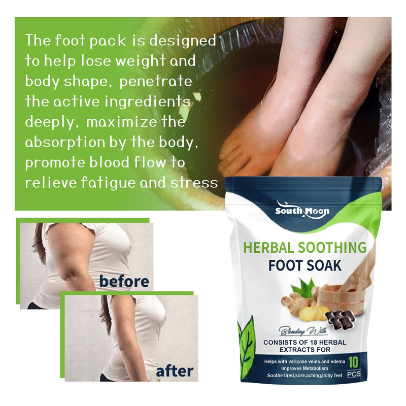 South Moon Herbal Soothing Foot Soak, Vein Repair To Relieve Body Fatigue Body Shaping Bead Foot Bath Kit