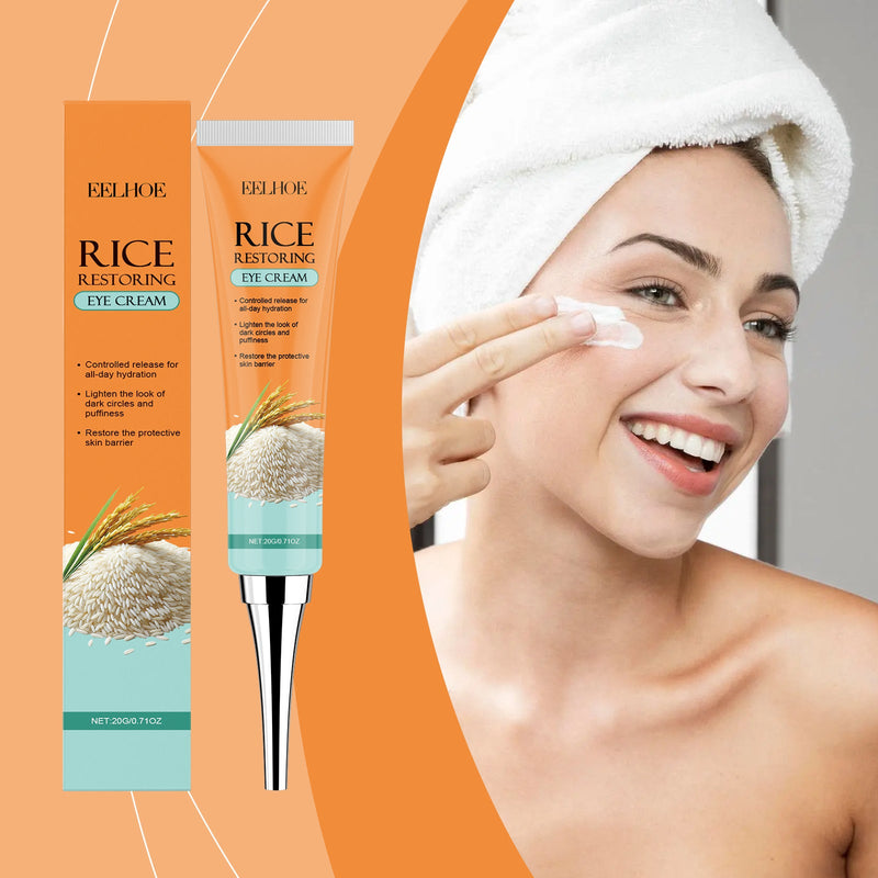 EELHOE Rice Eye Cream Eye Skin Care Brightening Eyes Moisturizing Repair Daily Eye Cream