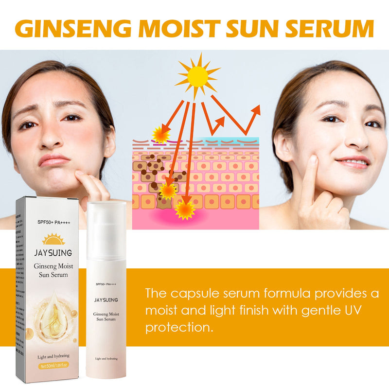 Ginseng Moisturizing And Protective Essence, Natural Makeup Moisturizing Refreshing And Protecting Against Ultraviolet Light Essence