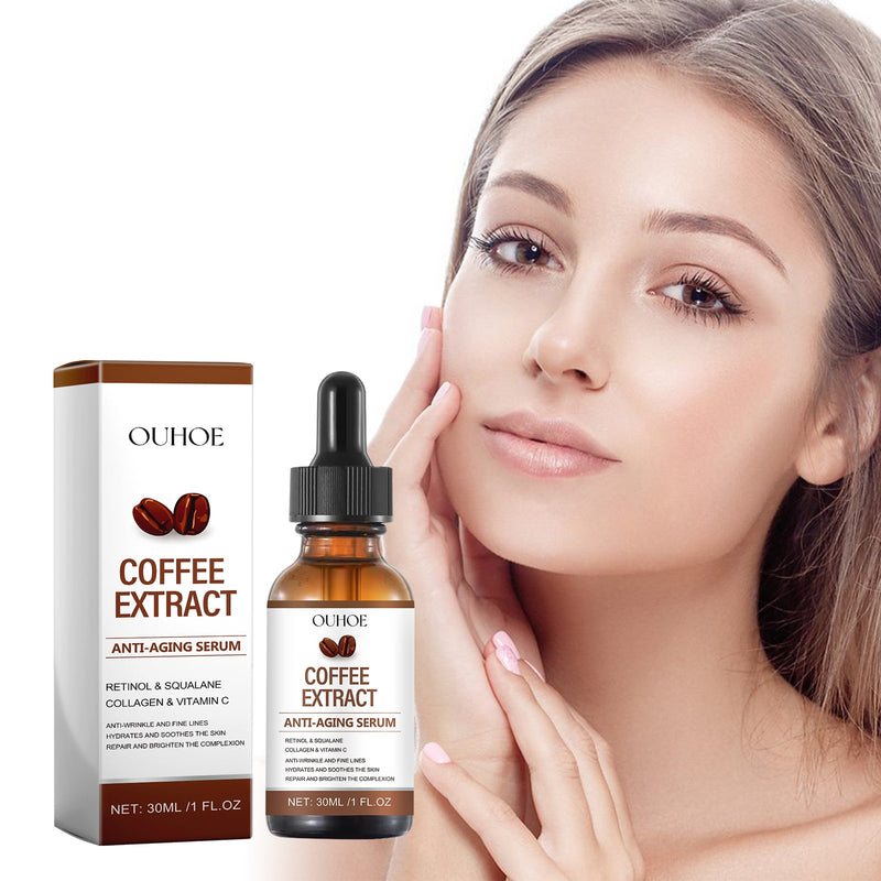 OUHOE Caffeine Face Anti-Wrinkle Serum - Firming Brightening Skin Care