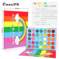 CmaaDu 35 Colors Rainbow Matte Eyeshadow Metal Waterproof Glitter Eyeshadow Palette