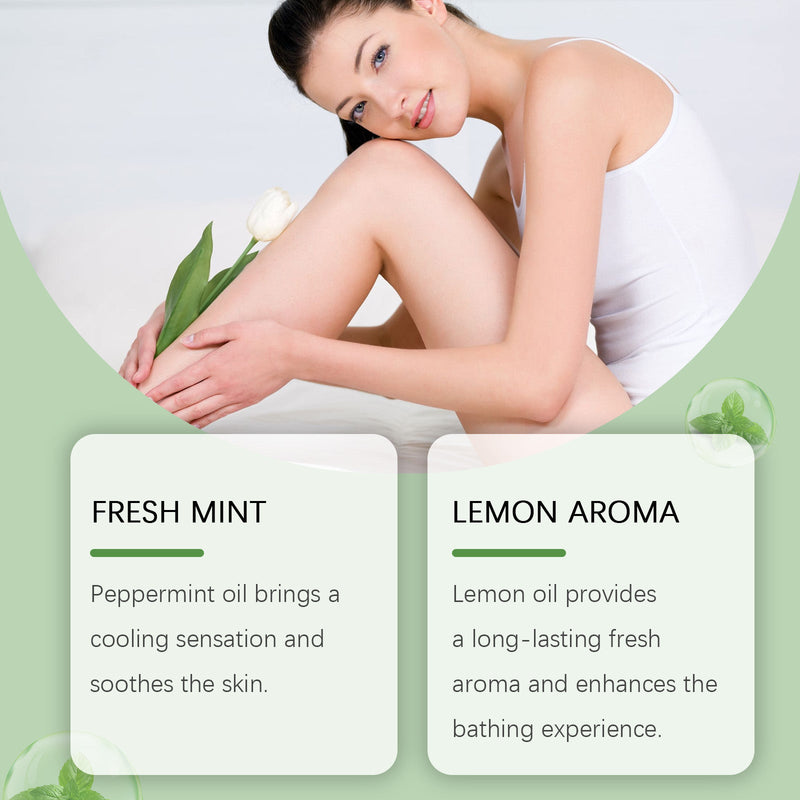 OUHOE Mint Lemon Solid Soap Gently Cleanses The Body And Moisturizes The Skin With Hand-Made Essential Oil Nourishing Bath Soap