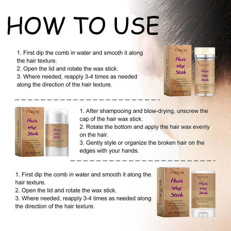 Hair Wax Rod Crushing Hair Finish Natural Gloss To Smooth Frizz And Permanent Set Crushing Hair Finish Rod