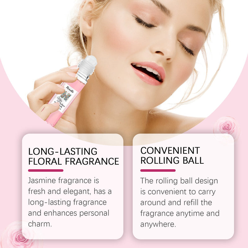 Roxelis Rolling Rose Perfume Portable Vial Perfume Charming Charm Natural Fresh Long-Lasting Pheromone Fragrance