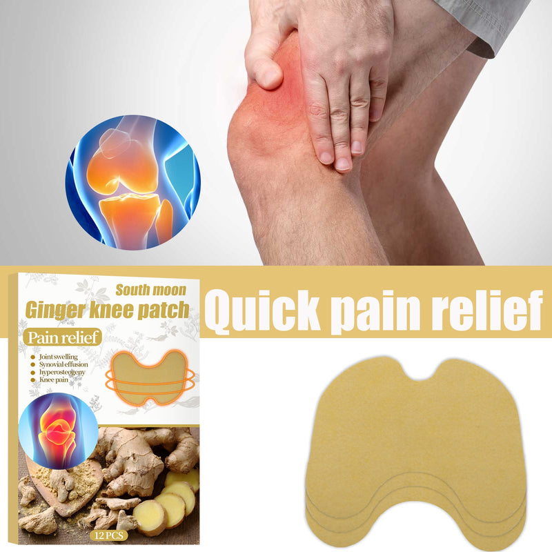 South Moon Ginger Knee Patch, Warm Patch Hot Compress Ginger Patch Neck Shoulder Waist Leg Joint Knee Pain Patch