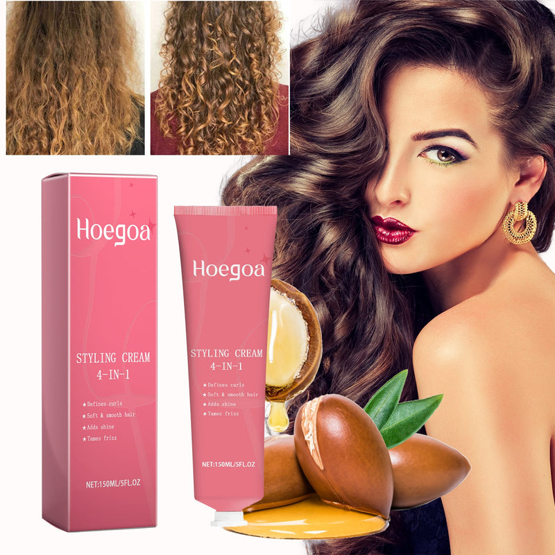 Styling Cream, Hair Styling And Maintenance Natural Soft Light Moisturizing Essence Elastin