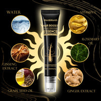 West&Month Hair Boost Darken Strengthen Essence, Scalp Massage Moisturizing Hair Roots Thick Smooth Hair Care Ball