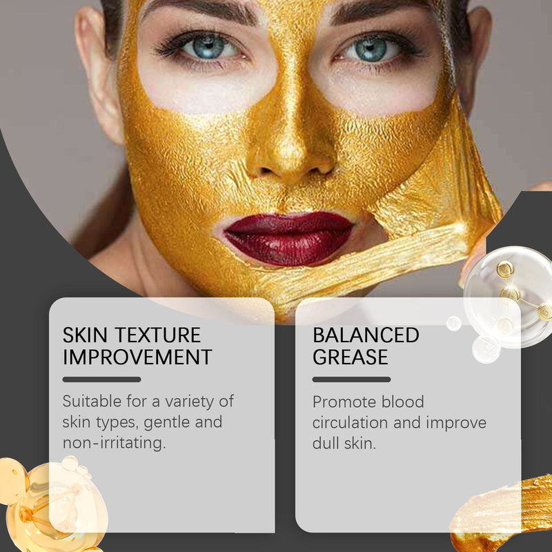 24k Gold Peel Mask Facial Treatment Moisturizing, Hydrating And Cleansing Pores With Facial Mask