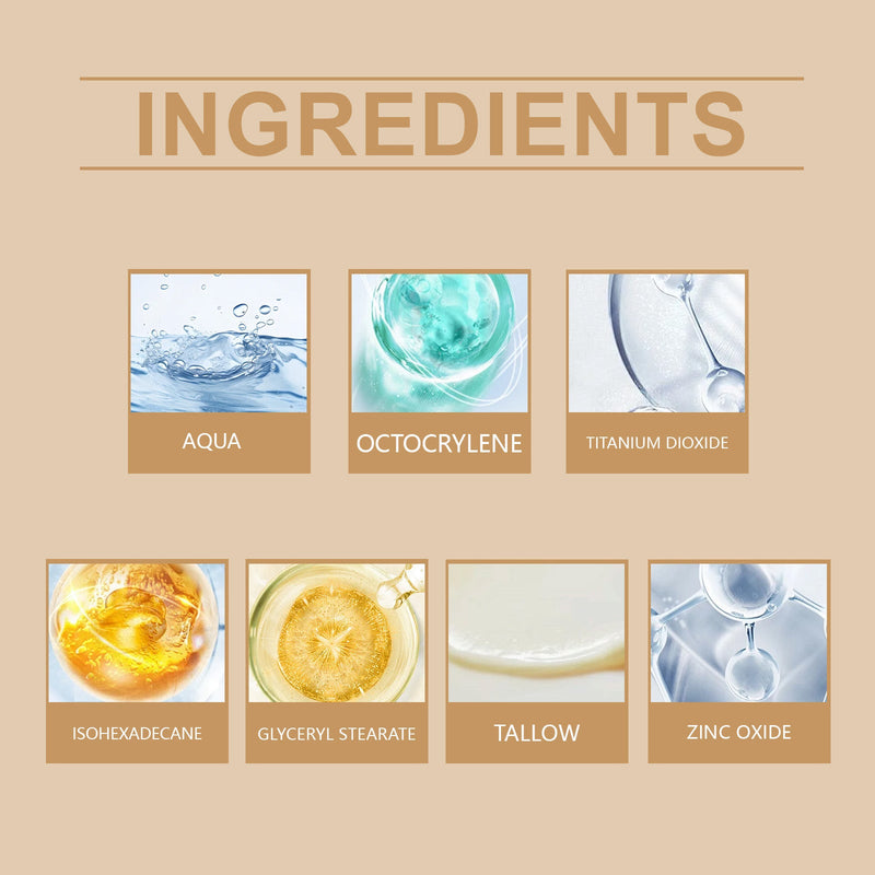 Hoygi Light Protective Cream, Moisturizes And Moisturizes Outdoor Isolation Protection In Summer Natural Lightweight Non-Sticky Protective Cream