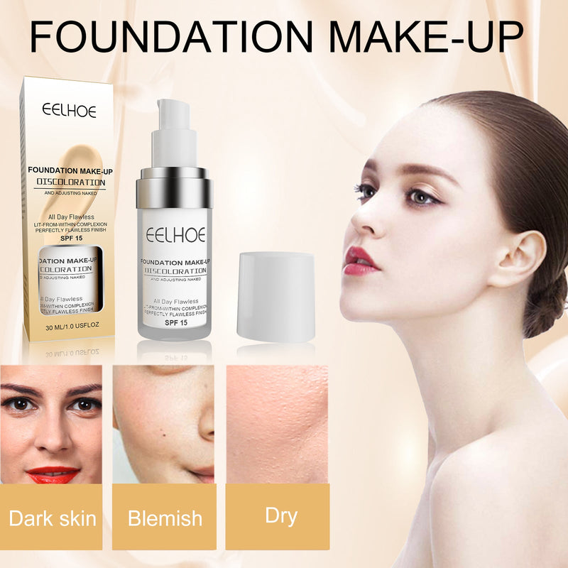 EELHOE Concealer Color Change Liquid Foundation Concealer Long-Lasting Moisture Moisturizing, Moisturizing, Moisturizing, Warming, Brightening And Clear Complexion