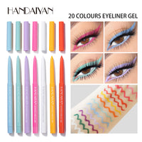HANDAIYAN 20 Color Pearlescent Matte Waterproof And Difficult To Smudge Eyeliner Pen Rotatable Eye Shadow Eyeliner