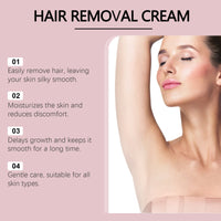 OceAura Nourishing Skin Hair Removal Cream, Gentle Non-Irritating Clean Body Skin Smooth Hair Removal Cream