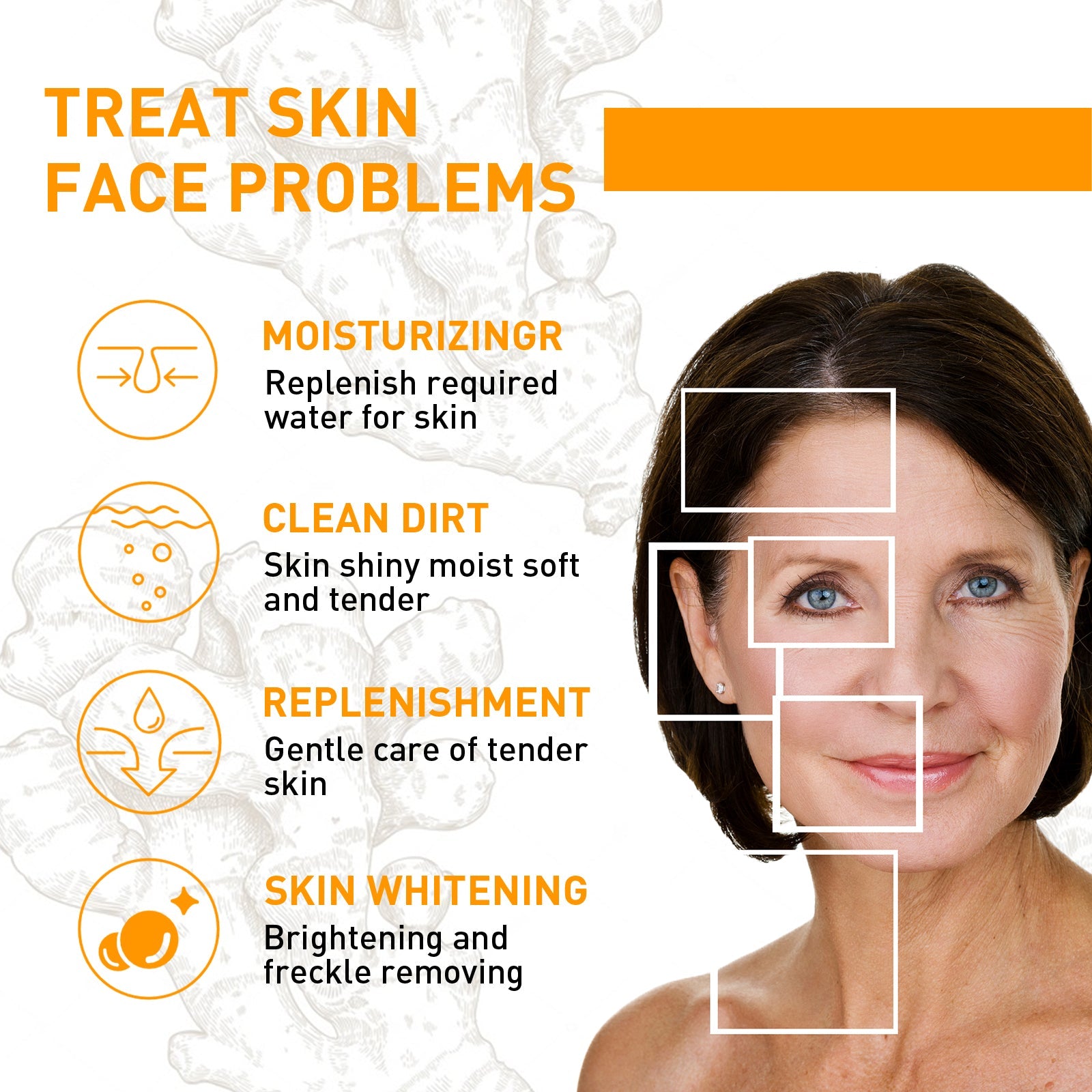 OUHOE Turmeric Face Cream, Reduces Fine Lines And Spots Moisturizes Anti Wrinkles Face Cream