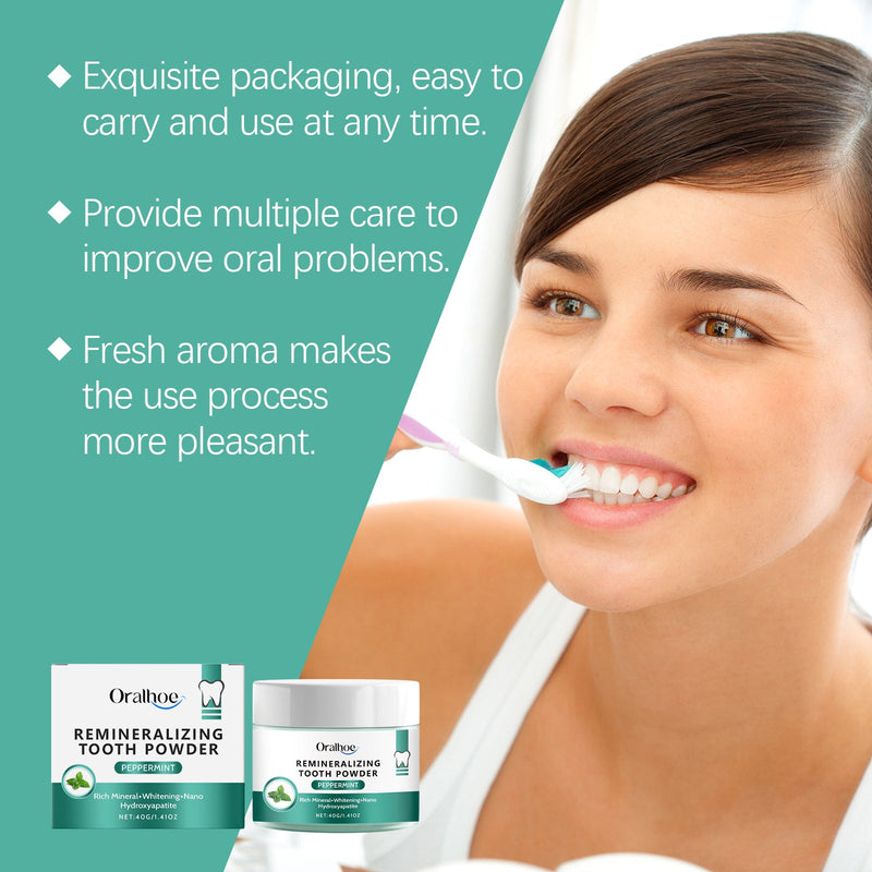 Oralhoe Mint Fresh Breath Powder Teeth Cleaning Decontamination Daily Care Mouth Clean And Fresh