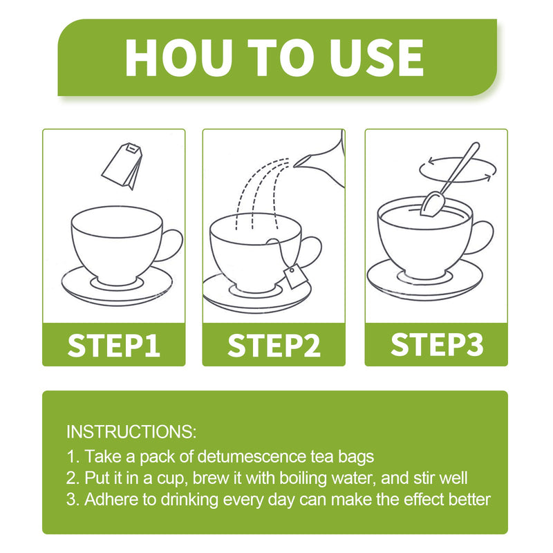 Googeer Anti-Swelling All Natural Tea, Firming Skin Waist Belly Thighs Reduce Swelling To Highlight Body Slimming Tea