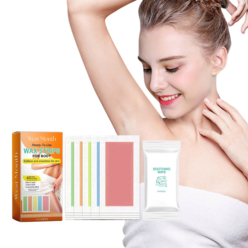 Waxed Hair Removal Paper, Armpit Leg Full Body Hair Removal Treatment Gentle Does Not Stimulate Smooth Skin
