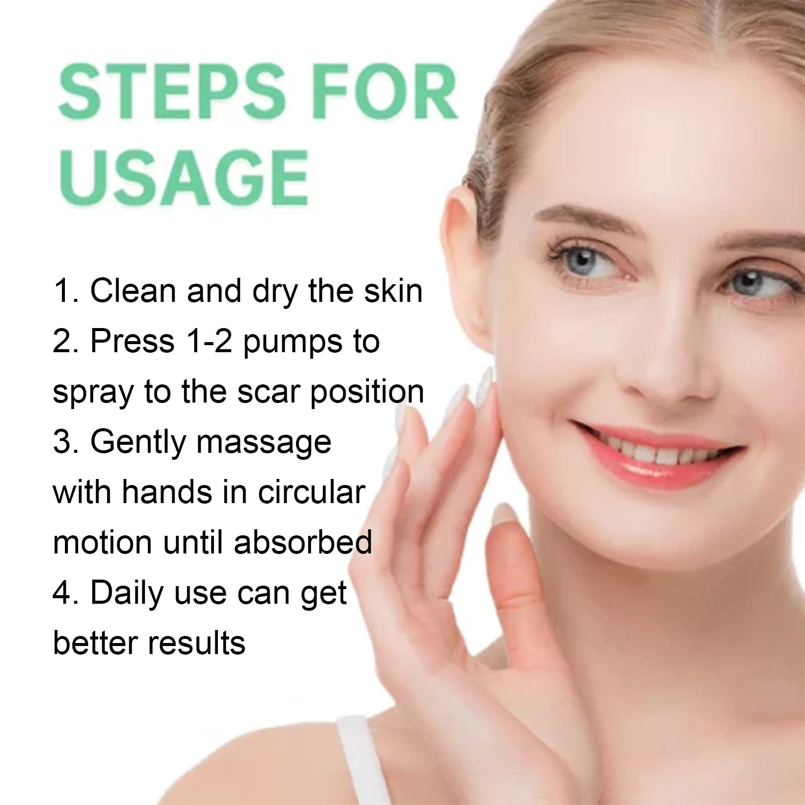 Activated Skin Repairs Spray, Fade Scar Pregnancy Surgery Scar Moisturizing Repair Smooth Skin Care Spray