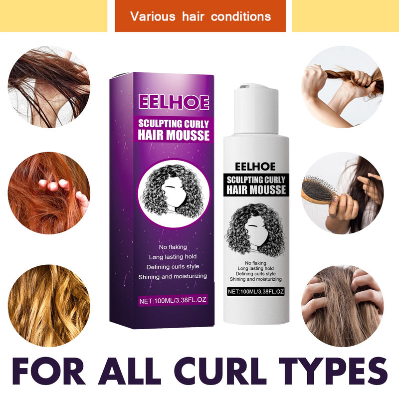 EELHOE Curly Hair Styling Elastin, Curly Hair Moisturizing And Fluffing Hair Styling Elastin