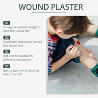 Wiieey Kids Waterproof Band-Aid, Kids Waterproof Band-Aid Cute Cartoon Bandage Waterproof And Breathable
