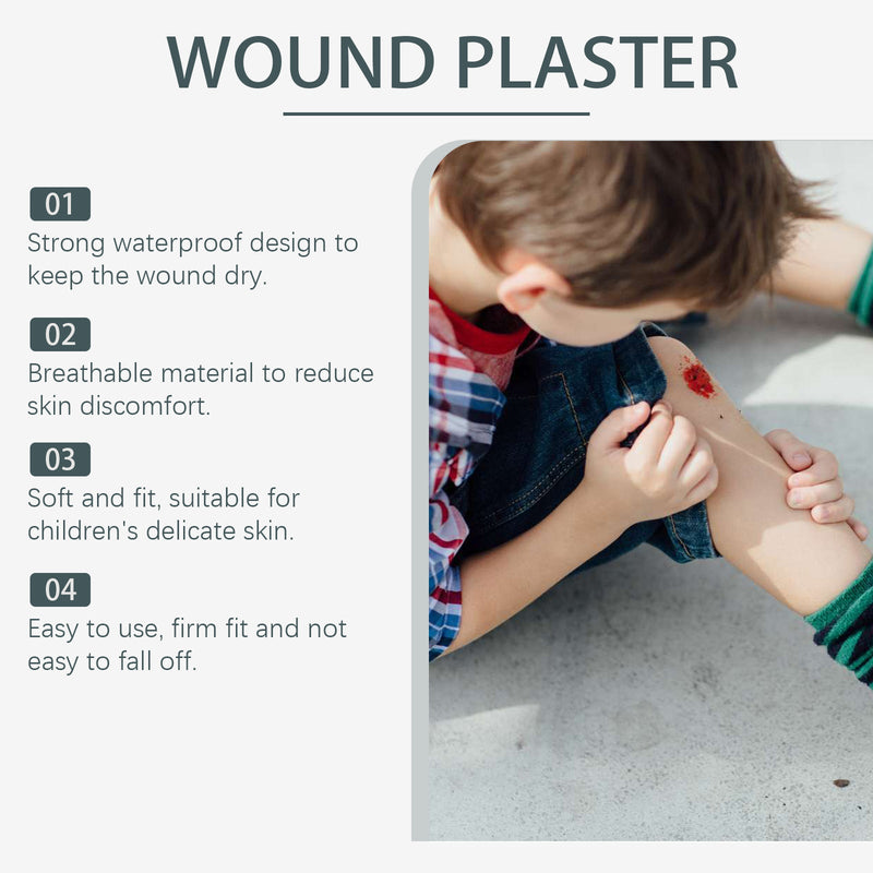 Wiieey Kids Waterproof Band-Aid, Kids Waterproof Band-Aid Cute Cartoon Bandage Waterproof And Breathable