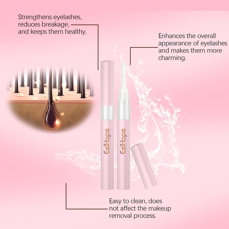 Eelhope Eyelash Care Liquid, Gentle Ingredients Natural Moisturizing, Moisturizing And Lustrous Portable Eyelash Care Essence