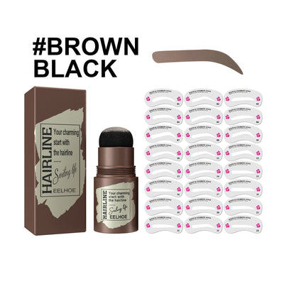 Black-Brown24pcs eyebrow print