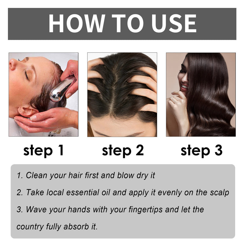 Old Ginger Hair Care Essence Oil, Moisturize Hair Roots Repair Frizzy Knot Supple Strong Thick Hair