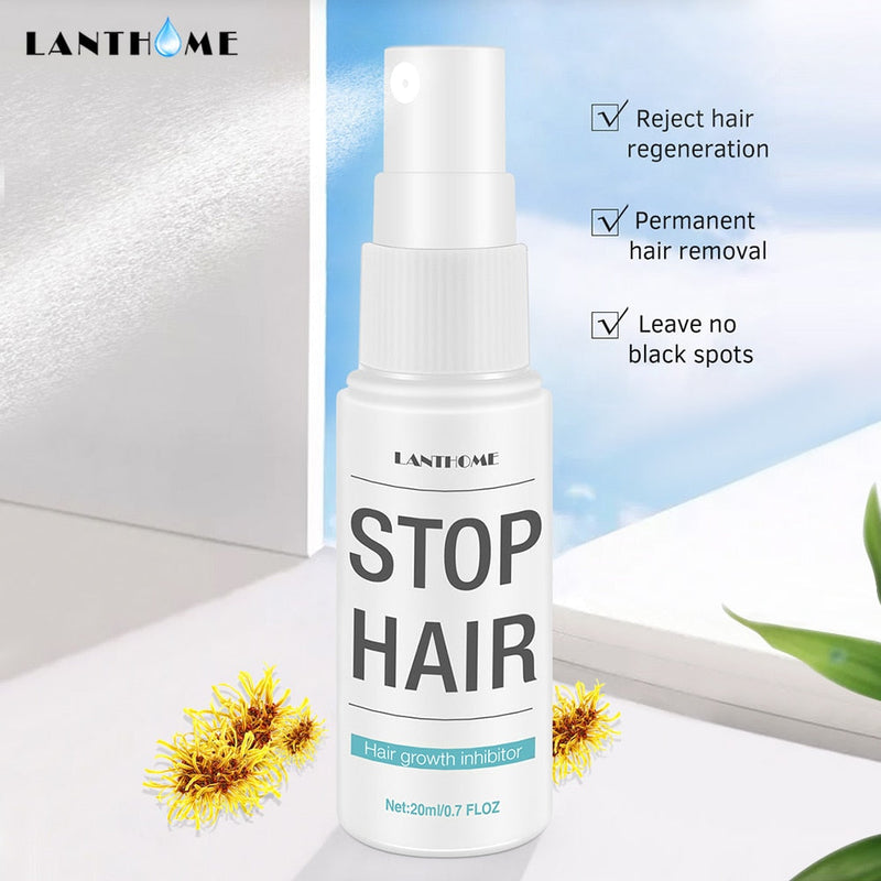 Permanent Stop Hair Growth Inhibitor Pubic Hair Repair Smooth Body Hair Removal Treatment Spray Facial Hair Remover for Women