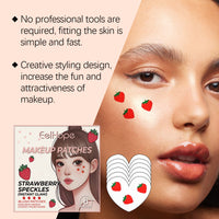 Strawberry Makeup Patch Pie Eye Makeup Patch Face Embellishment Patch Face Embellishment Strawberry Sticker