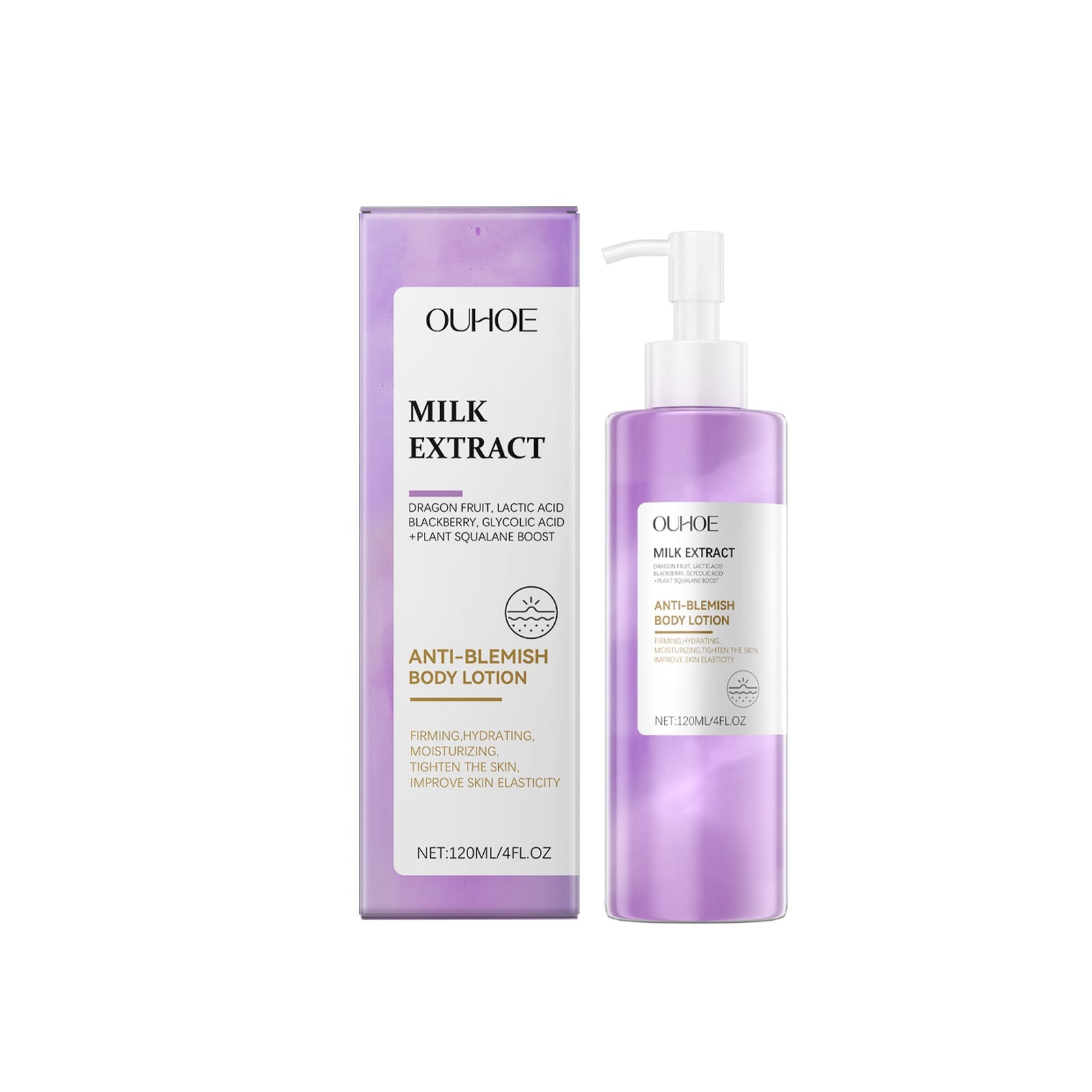 OUHOE Berry Scented Acne Moisturizing Lotion, lightens acne, firming skin, cleansing, moisturizing and smoothing