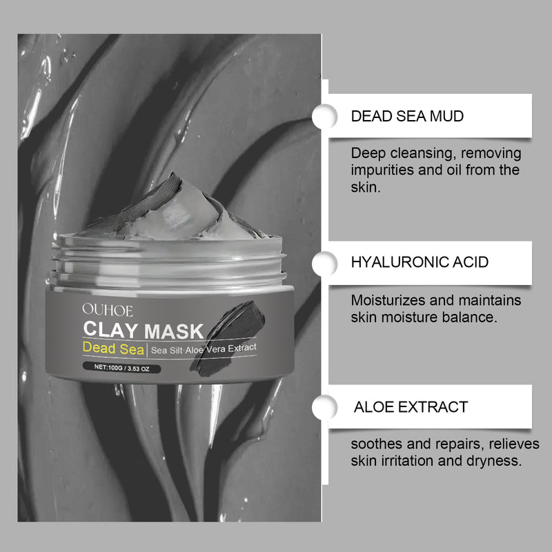 Dead Sea Mud Cleansing Mask Gently Cleans And Removes Blackheads, Brightening And Smoothing Skin, Controls Oil And Moisturizes Without Tightness