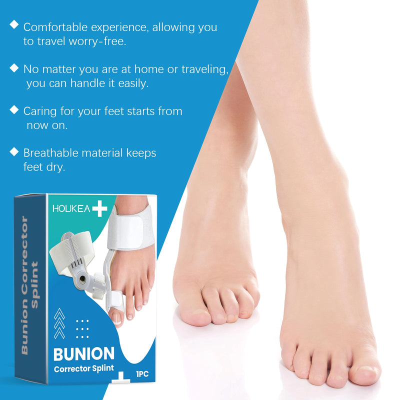 Houkea Toe Fixator Great Toe Valgus Relieves Foot Discomfort Toe Stretch Separator