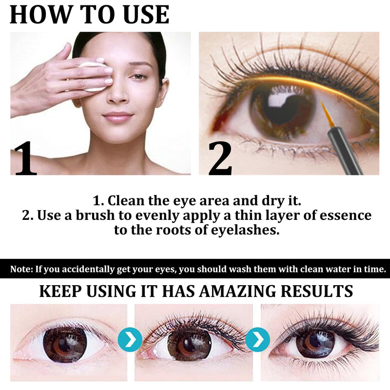 EELHOE Eyelash Boost Serum, Natural Long Black Thick Curling Eyelashes Waterproof And Non-Smudges Durable Mascara