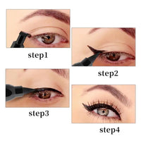 1PC Double-Headed Seal Black Eyeliner Triangle Seal Eyeliner Stamp Waterproof Black Liquid Eyeliner Eye Makeup