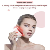 Face Skin Care Machine Electric Scraping Instrument Neck Face Lift EMS Micro Current Vibration Heating Household Beauty Device